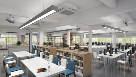 知識(shí)海洋-廣州鐵一學(xué)校圖書(shū)館裝修設(shè)計(jì)