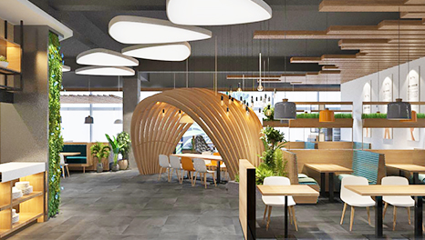 定制團(tuán)餐-廣州天河區(qū)中味員工餐廳裝修