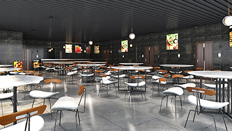 重組視覺(jué)-廣州長(zhǎng)大工程學(xué)校食堂設(shè)計(jì)裝修
