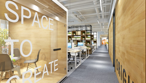 時尚派對-稻草人皮具辦公室裝飾設(shè)計