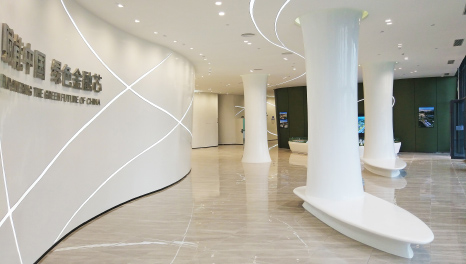 流暢之美-貴安國(guó)際綠色金融港展廳裝修工程