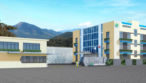 藍(lán)色貫穿-華特氣體佛山辦公樓裝修設(shè)計(jì)